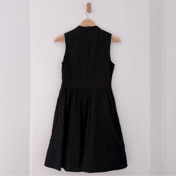 Banana Republic black cotton eyelet sleeveless fit-and-flare dress - size 2 (XS) - Picture 8 of 8